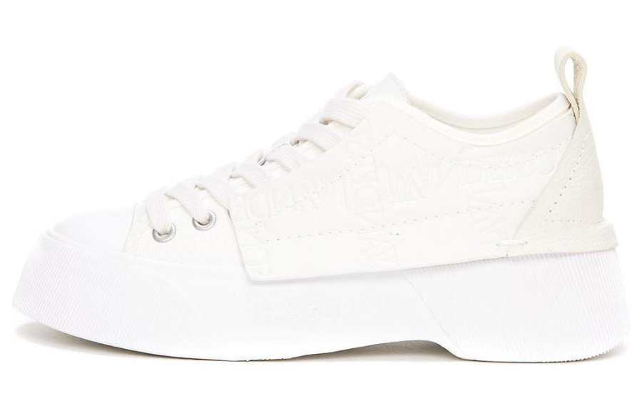 JW Anderson Textile, Leather Low top Platform Shoes Women's White