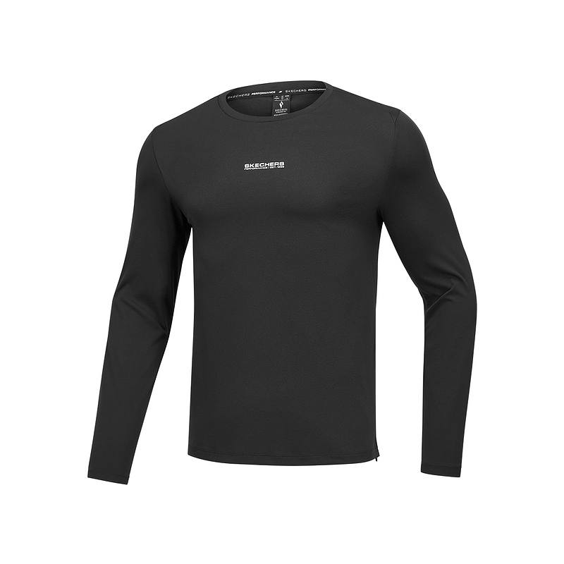 Skechers T Shirts Men's Carbon Black/0018 Crew Neck Moderate Straight Fit