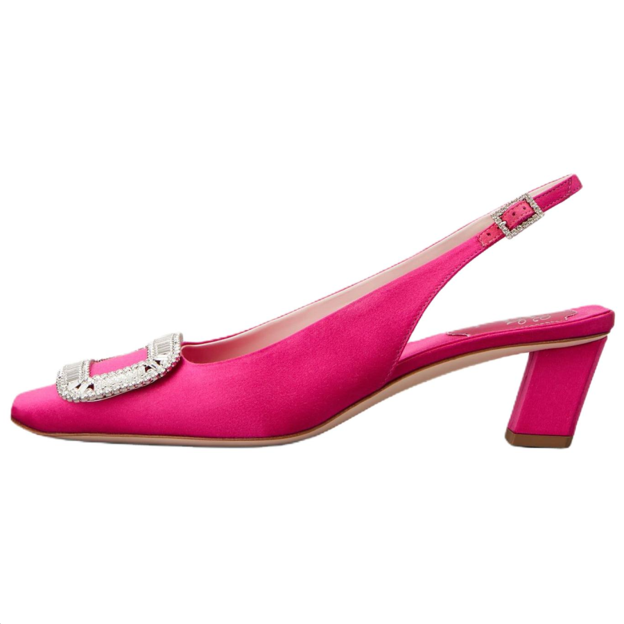 Roger Vivier Belle Vivier Block Heel High Heels 4.5cm Women's Fuchsia
