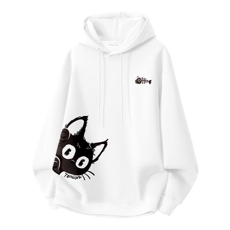 Tonlion Sweatshirts Unisex Hooded Thickened Heavyweight