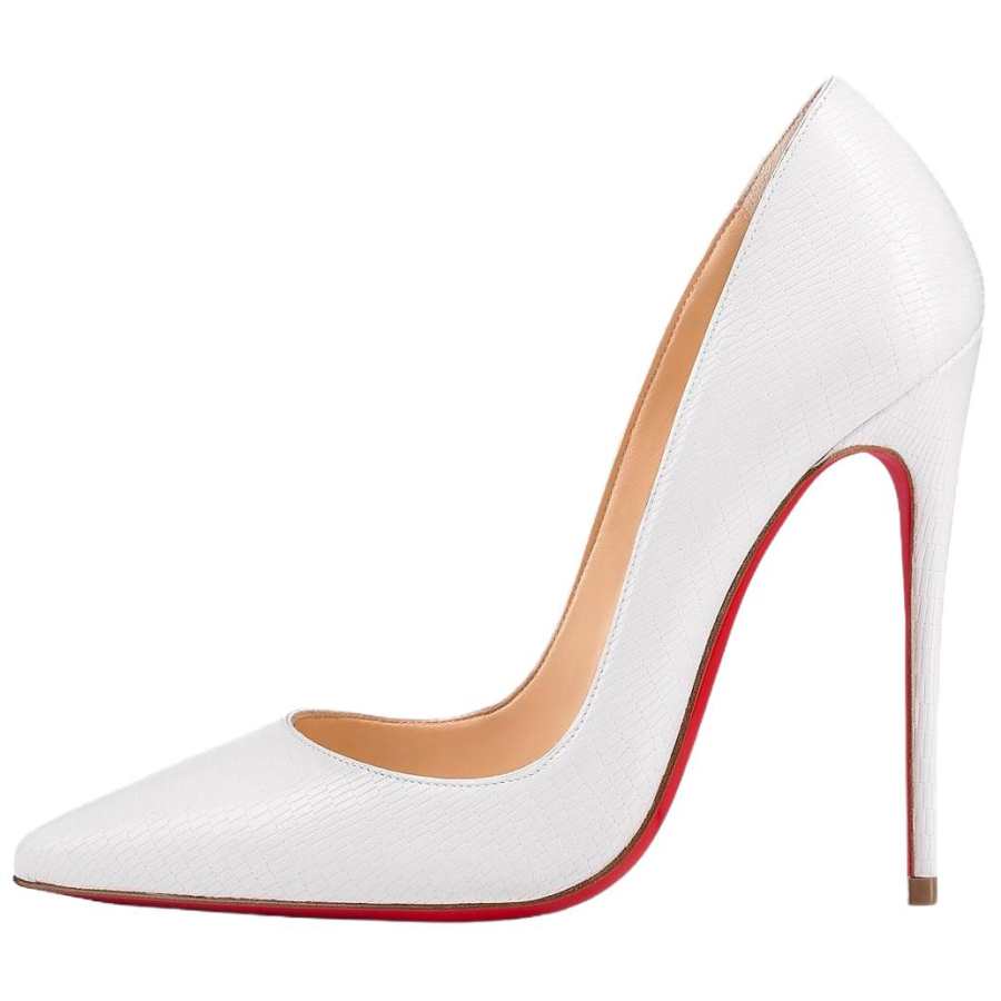Christian Louboutin CL So Kate Slim Heel High Heels 12cm Women's White