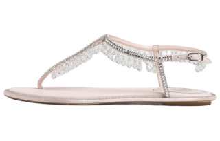 RENE CAOVILLA Leather One Strap Sandals Women's Pink