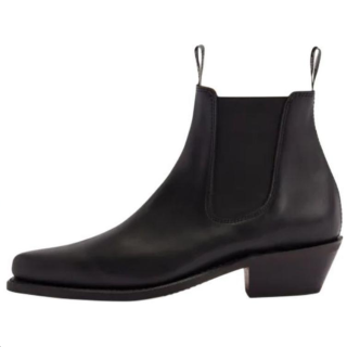 R.M.WILLIAMS Millicent Leather Short Chelsea Boots 4.5cm Women's Black