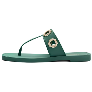 Larroude Flip Flops Women's Jadeite Green