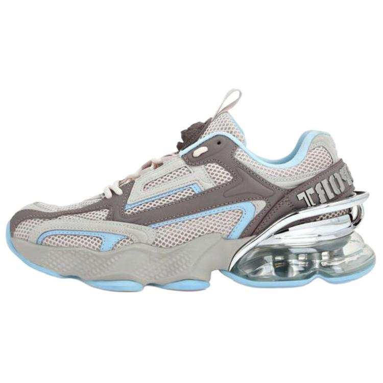 PLEIN SPORT Runner PS Thunder Mi Cushioning Low top Casual Shoes Unisex Blue Gray