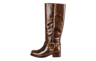 Twinset Leather Knee high Boots Women's Brown