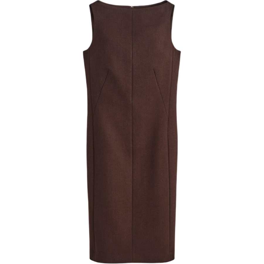 COS Sleeveless Dresses Women's Brown Crew Neck Moderate
