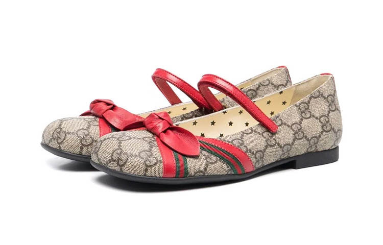 GUCCI Canvas Low top Kids Lifestyle Shoes Brown Kids'