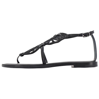 Sophia Webster Butterfly Leather One Strap Sandals Women's Black