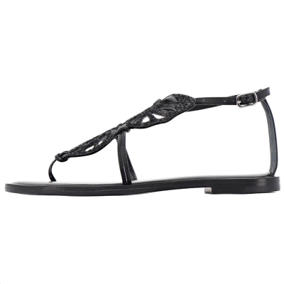 Sophia Webster Butterfly Leather One Strap Sandals Women's Black