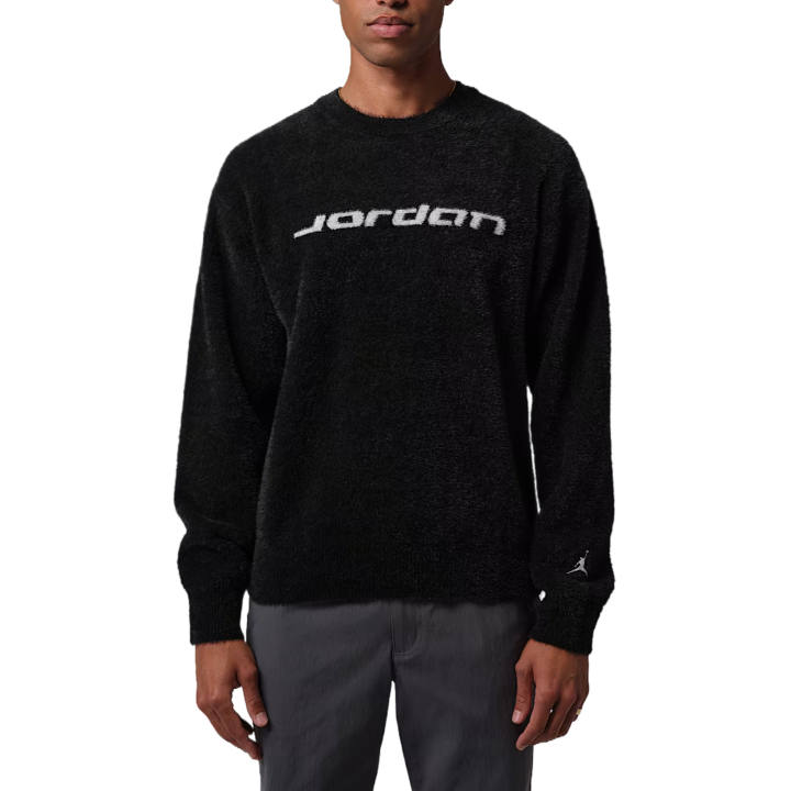 Jordan Jordan Flight Sweaters Men's Black/Sail White Crew Neck Moderate