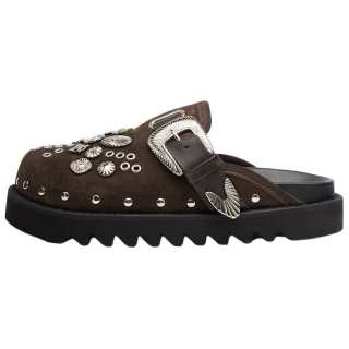Toga Pulla Rubber Sole Closed Toe Slippers Women's Brown