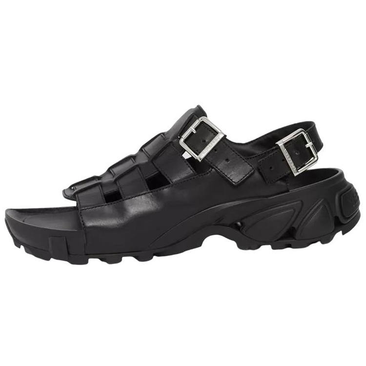 Burberry Leather Stylish Sandal Men's Black