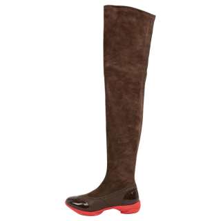 KIKO KOSTADINOV Sonia Patent Leather Over the knee Boots Women's Brown