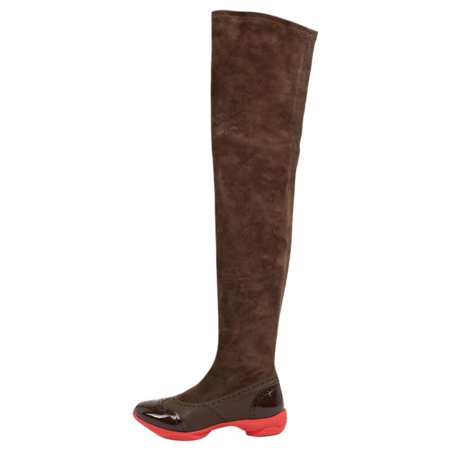 KIKO KOSTADINOV Sonia Patent Leather Over the knee Boots Women's Brown