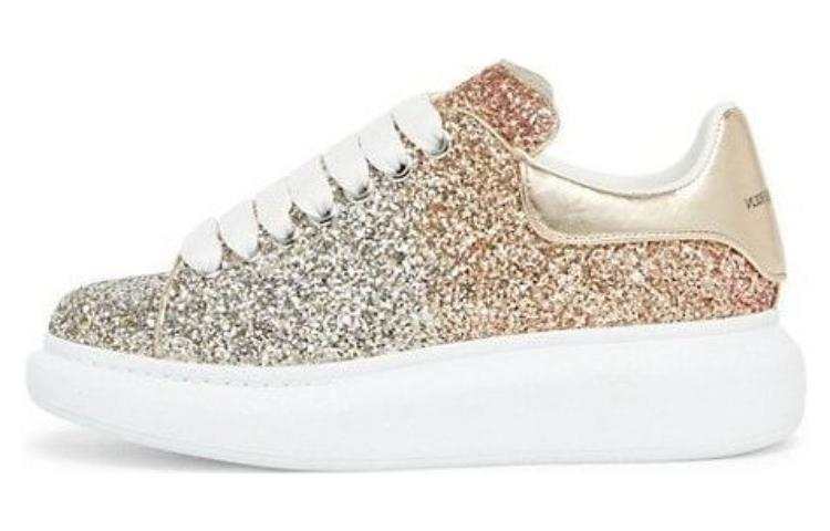 Alexander McQueen Oversized Glitter Chunky Lace Up Sneakers Women's