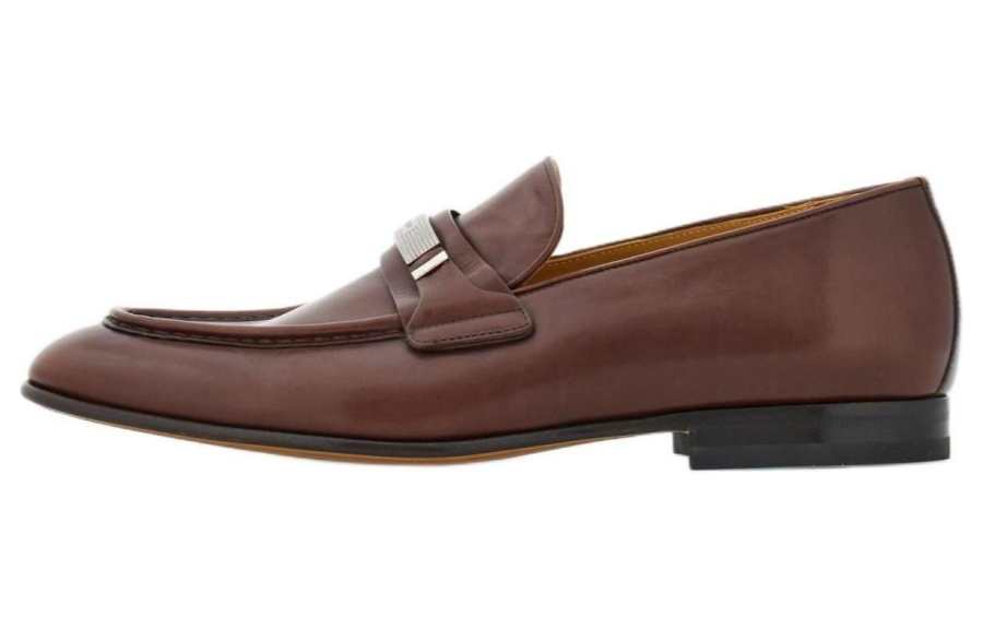 Ferragamo FERRAGAMO Logo-engraved Leather Loafers