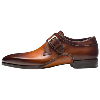 Magnanni Marcelino Leather Dress Shoes Men's Brown