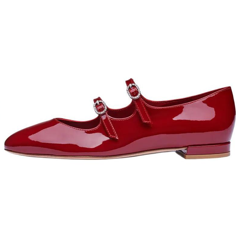 Stuart Weitzman Stuart Weitzman/SW Claris Mj Cow Leather Mary Jane Shoes Women's Red