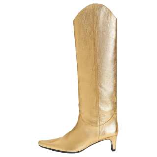 Staud Wally Knee high Boots 5.5cm Women's Gold