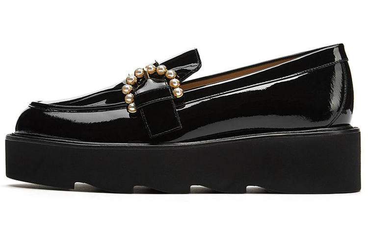 Stuart Weitzman Stuart Weitzman/SW Leather Casual Shoes Women's Black