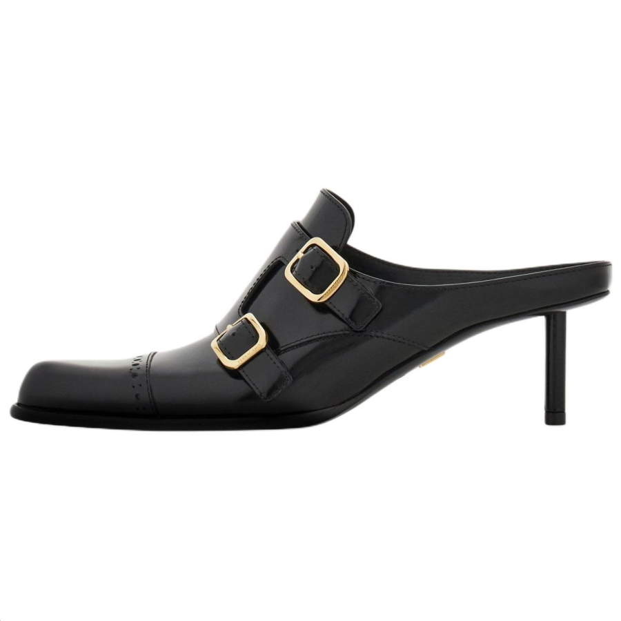 FERRAGAMO Closed Toe Slippers 5.5cm Women's Black