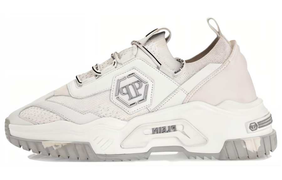 PHILIPP PLEIN Leather Mid top Casual Shoes Unisex White