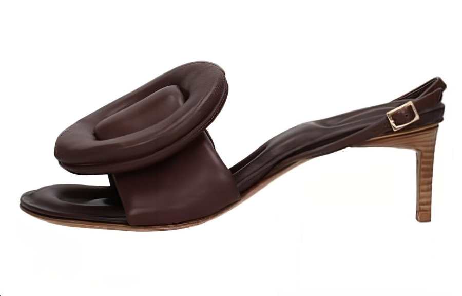Jacquemus Leather Slide Slippers Women's Brown
