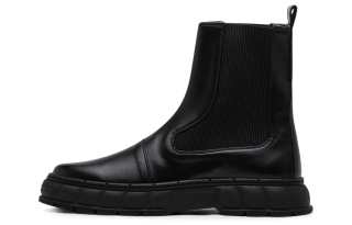 VIRÓN Pu Short Chelsea Boots 4cm Unisex Black