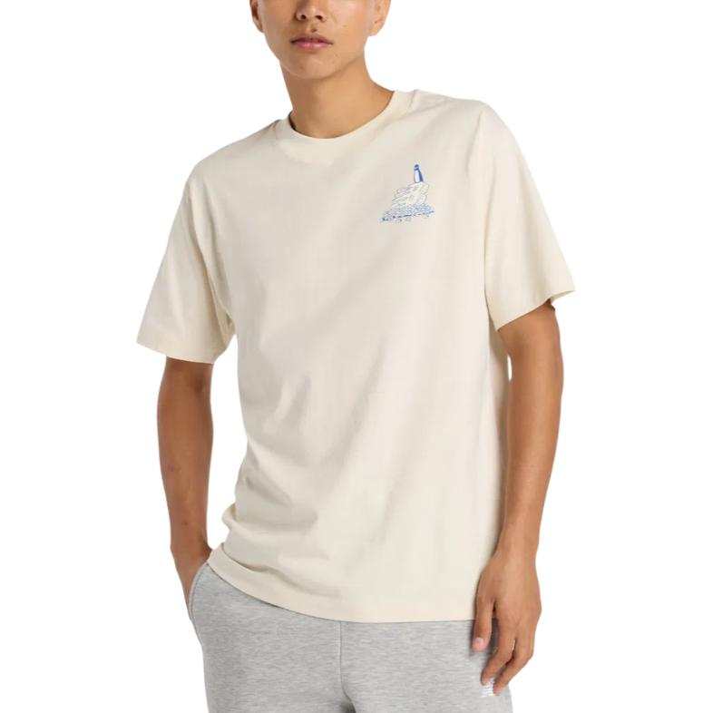 New Balance New Balance T Shirts Men's Beige Crew Neck Moderate