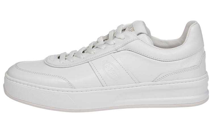 TOD'S Leather Stylish Skateboarding Shoes Men's White