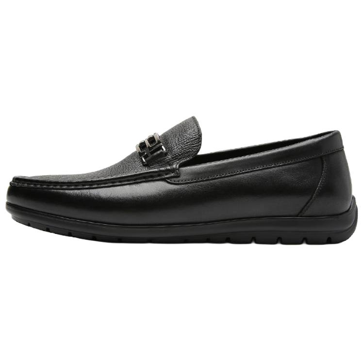 S.T.Dupont S. T.DUPONT Cow Leather Loafers Men's Black