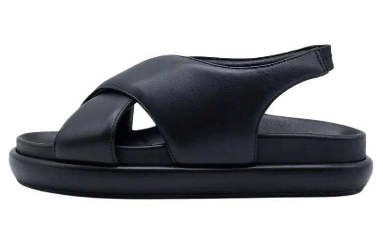 GIA BORGHINI Fernande Leather Casual Sandal Women's Black