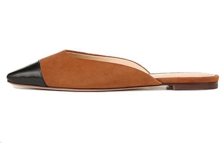 Veronica Beard Closed Toe Slippers Women's Black Brown