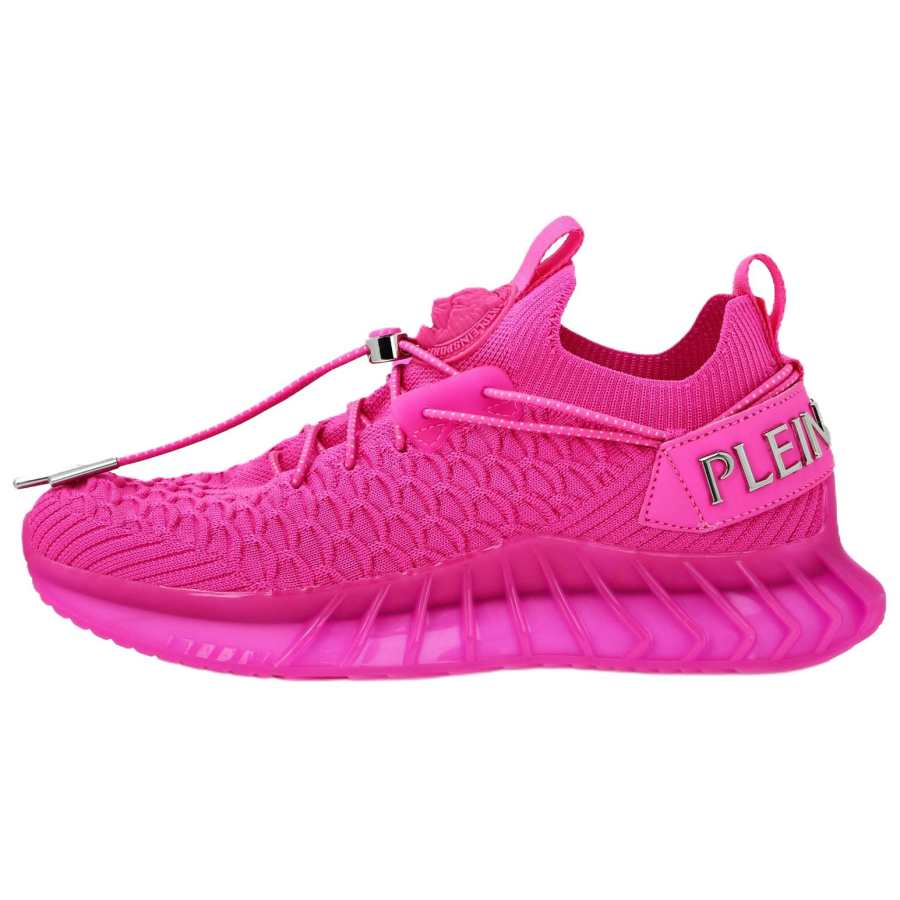 PLEIN SPORT Low top Casual Shoes Unisex Fluorescent Fuchsia