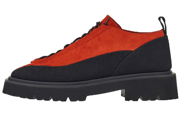 Ferragamo FERRAGAMO Textile, Leather Flat Shoes Men's Orange Black