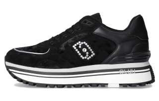 LIU·JO Leather Comfortable Round Toe Low top Casual Shoes Women's Black