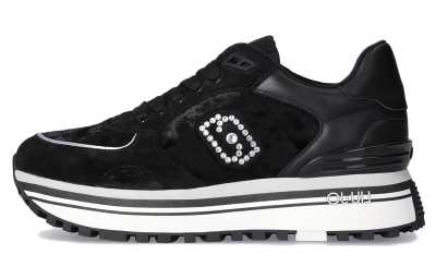 LIU·JO Leather Comfortable Round Toe Low top Casual Shoes Women's Black