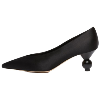 WEEKEND MaxMara Silk High Heels Women's Black