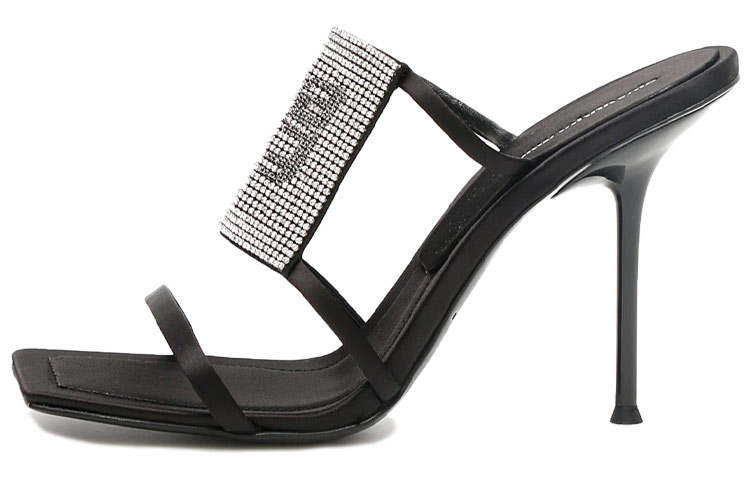 Alexander Wang Julie Crystal Slim Heel High Heels 11.5cm Women's Black
