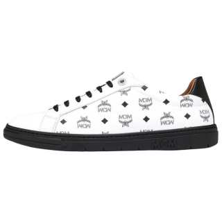 MCM Visetos Terrain Low 'Monogram Print - White Black'