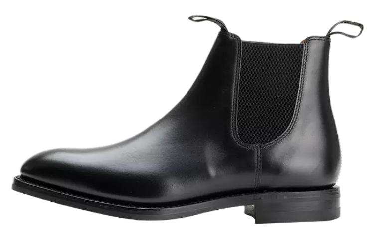 LOAKE Top Grain Cow Leather Comfortable And Breathable Ankle Length Chelsea Boots Men's Black