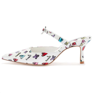 Larroude Closed Toe Slippers Women's White