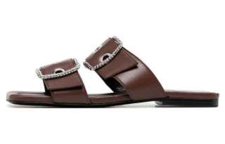 By Far Quiet Slide Slippers Women's Brown
