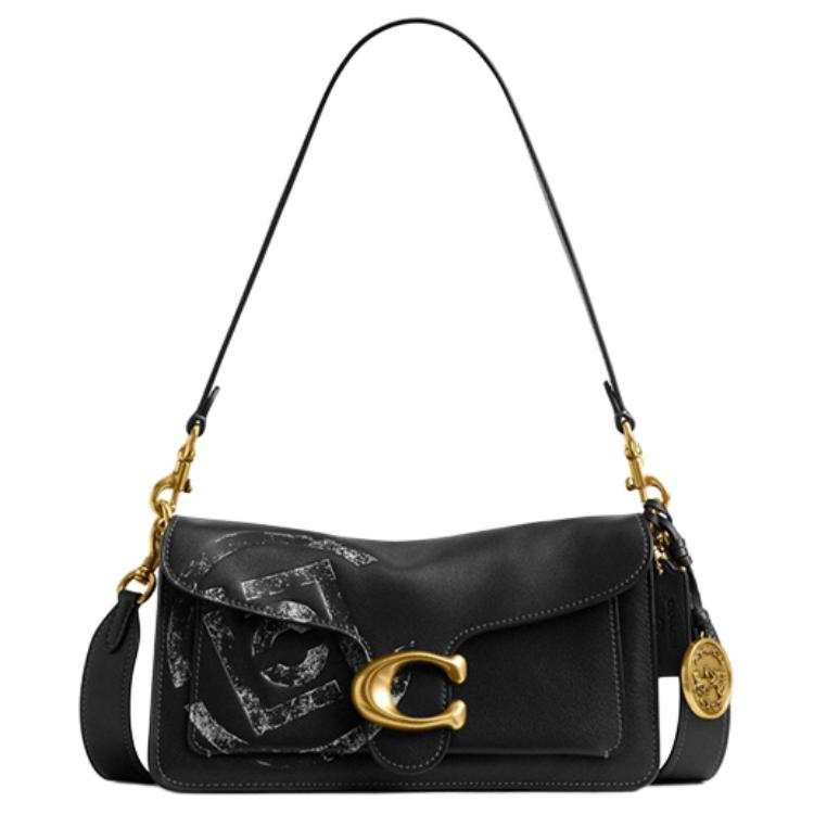 COACH CLOT Collaboration Tabby Cow Leather Crossbody Bag, Shoulder Bag Medium Women's Black