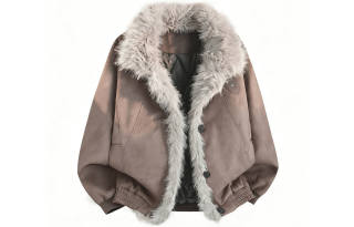 OKUS Puffer Jackets Unisex Fur Collar Thickened Patchwork Puffer Jacket