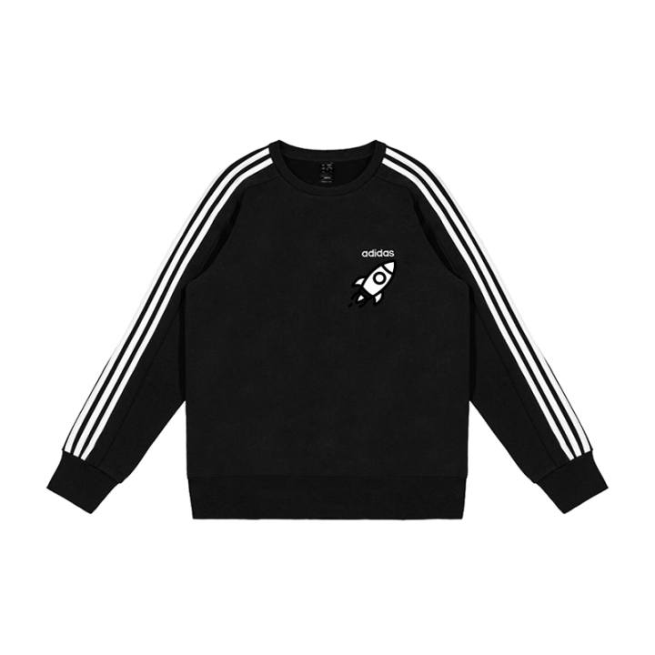 Adidas Adidas Sweatshirts Men's Black Crew Neck Moderate Regular