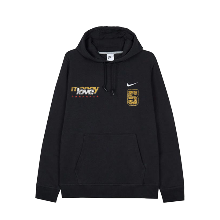Nike Nike Sweatshirts Unisex Black/White Hooded Moderate Regular