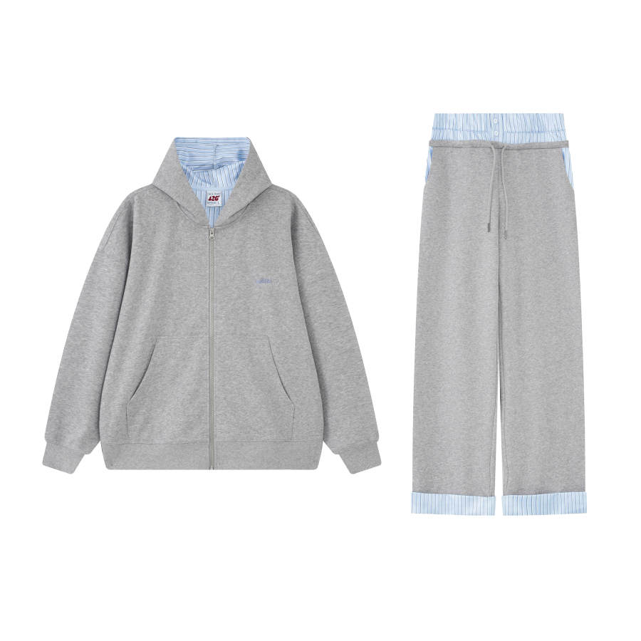 F426 Sweatshirt Sets Unisex Hooded Moderate