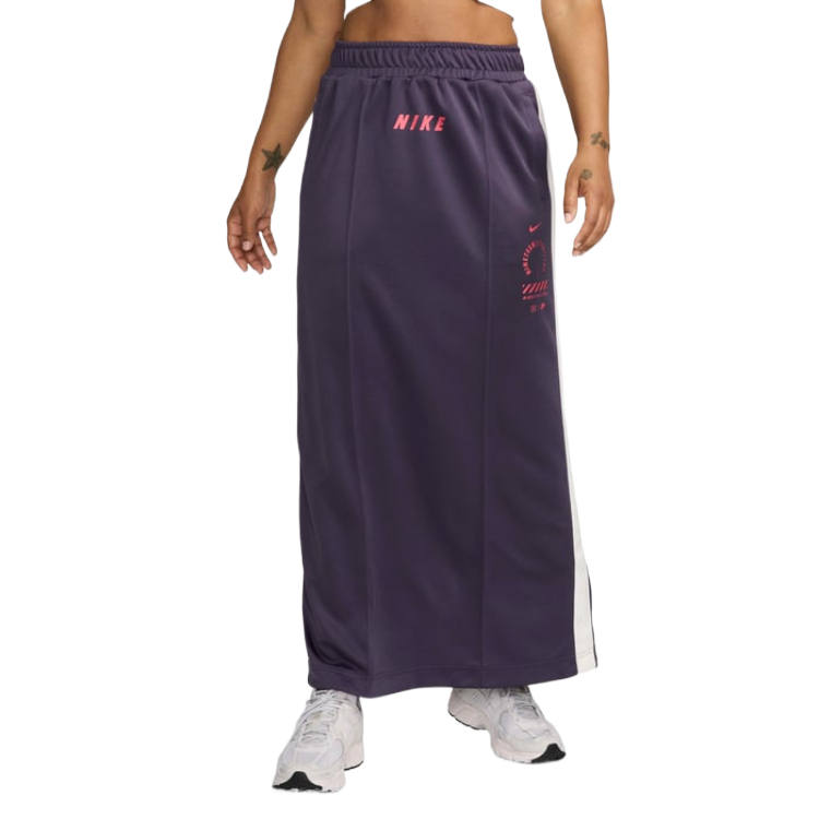 Nike Nike Sportswear Casual Long Skirt Women's Dark Purple Raisins